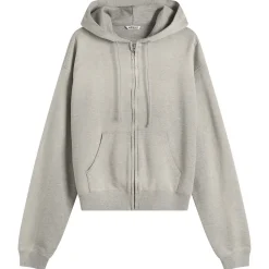 Auralee Zip Up Pima Hoodie