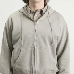 Auralee Zip Up Pima Hoodie
