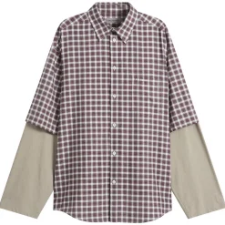 Balenciaga Check Poplin Double Layer Shirt
