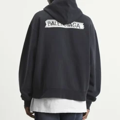 Balenciaga Masking Tape Jersey Zip Up