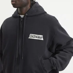 Balenciaga Masking Tape Jersey Zip Up