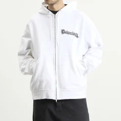 Balenciaga Metal Merch Oversized Zip-Up Hoodie