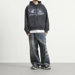 Balenciaga Patch Logo Baggy Jeans