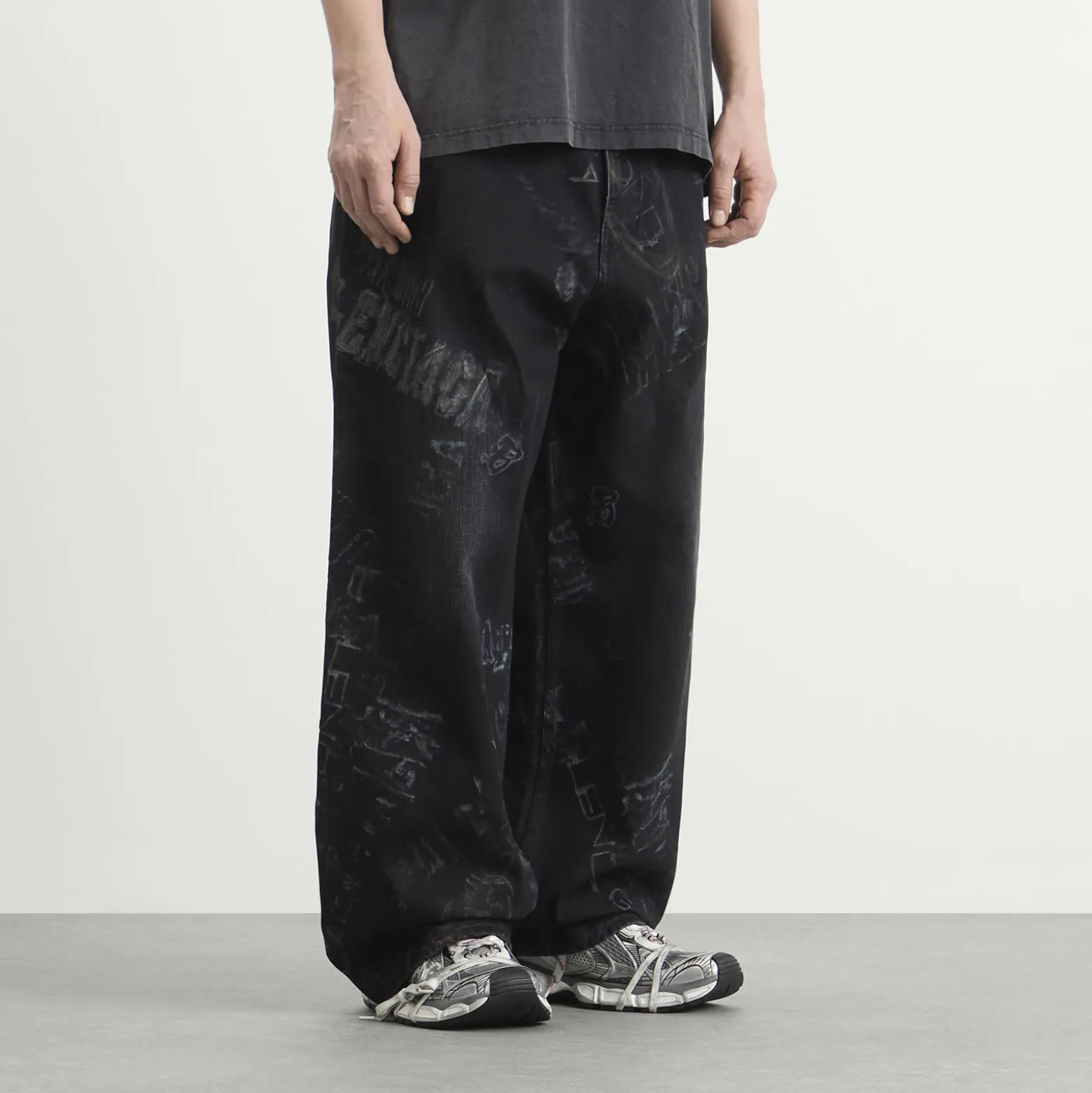 Balenciaga Washed Crayon Baggy Trousers