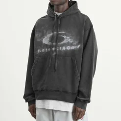 Balenciaga Washed Crayon Logo Oversized Hoodie