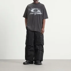 Balenciaga Washed Crayon Logo Fit T-Shirt