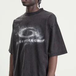 Balenciaga Washed Crayon Logo Fit T-Shirt