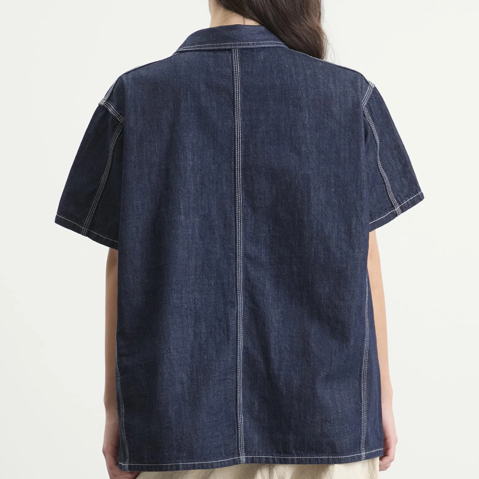 Beams Boy Denim Short Sleeve top