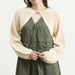 Beams Boy Lace Knit Cardigan