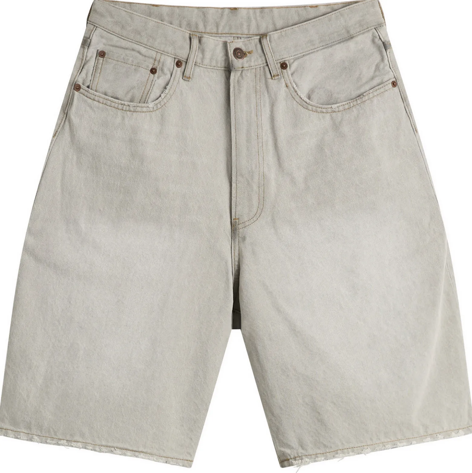 BEAMS Damage Denim Shorts