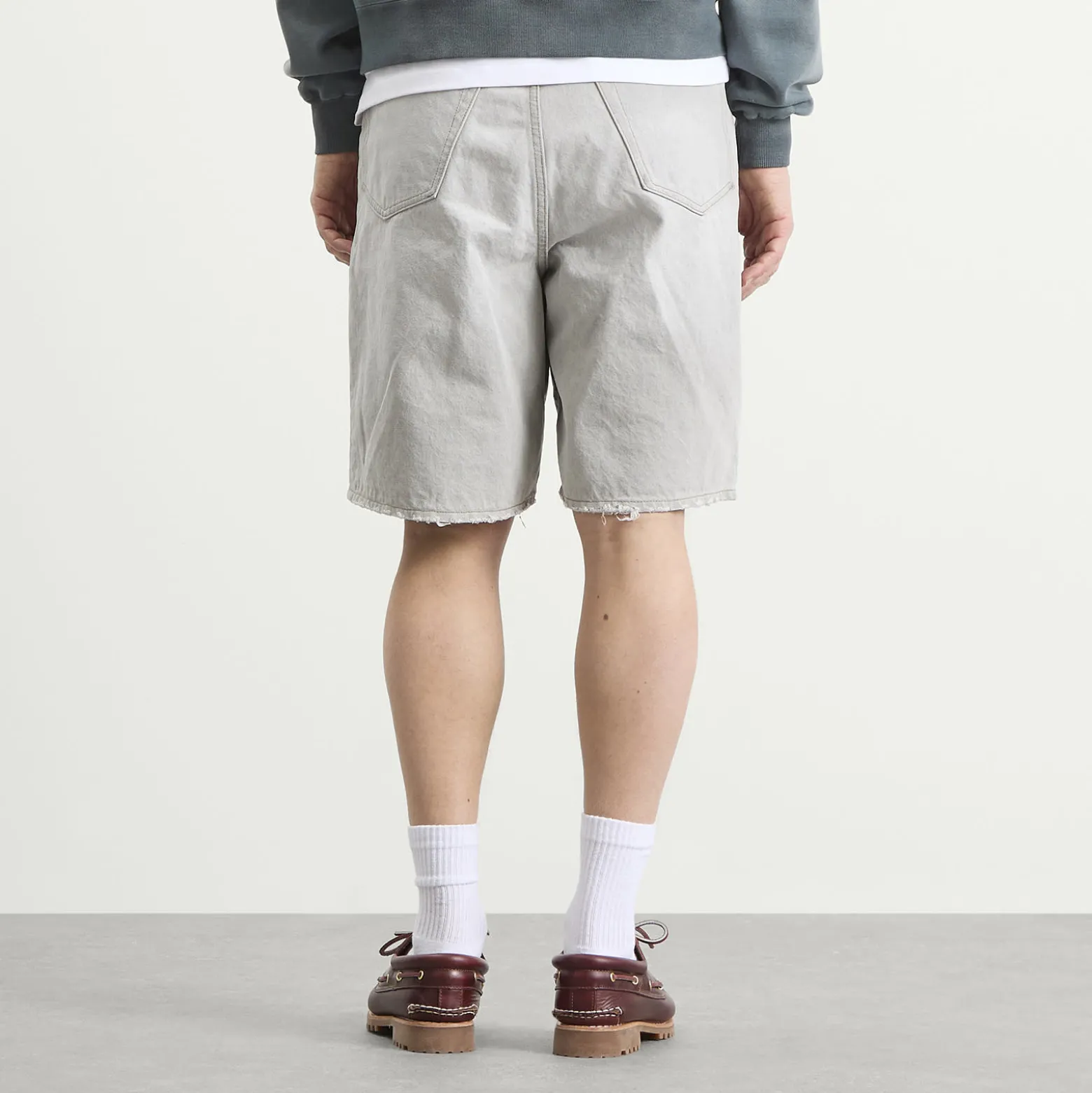 BEAMS Damage Denim Shorts