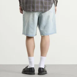 BEAMS Damage Denim Shorts