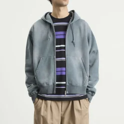 BEAMS Fade Rivet Zip Hoodie