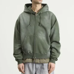 BEAMS Fade Rivet Zip Hoodie