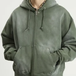 BEAMS Fade Rivet Zip Hoodie