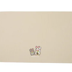 BEAMS JAPAN Embroidery Tea Mat - Beckoning Cat