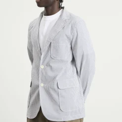 Beams Plus 3 Button COOLMAX® Seersucker Blazer