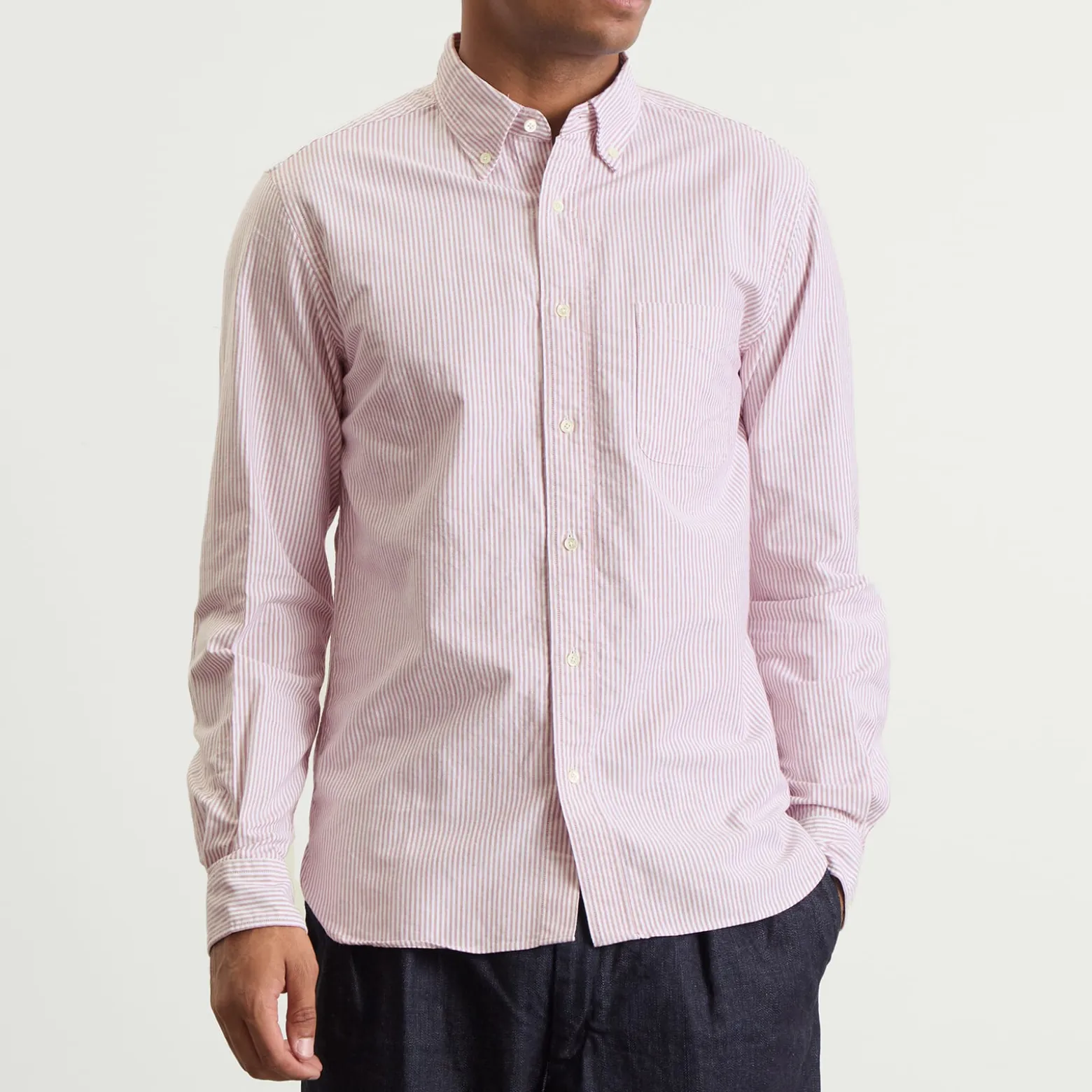Beams Plus Button Down Candy Stripe Shirt