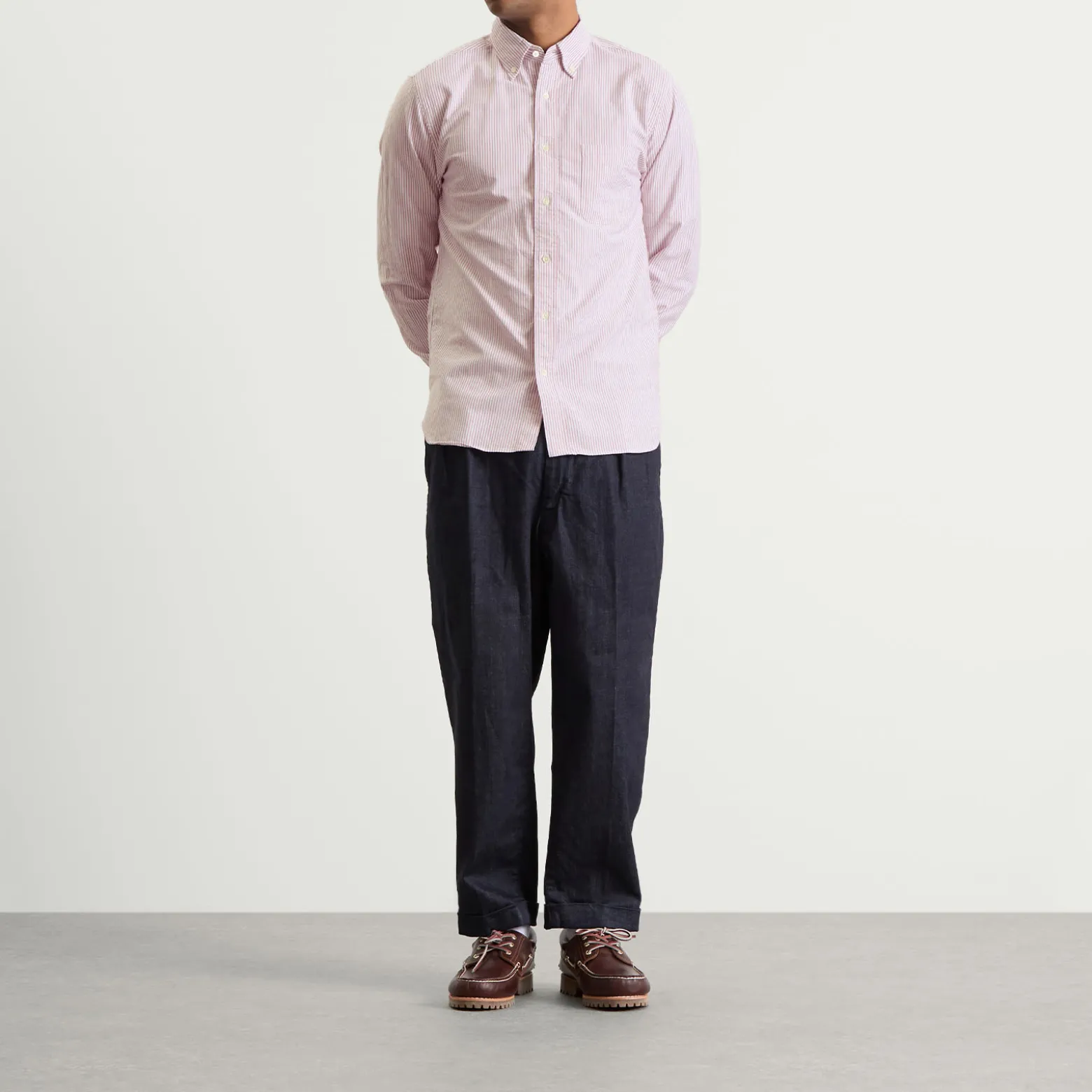 Beams Plus Button Down Candy Stripe Shirt