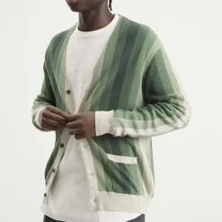 Beams Plus Multi Stripe Cardigan