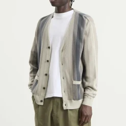 Beams Plus Multi Stripe Cardigan