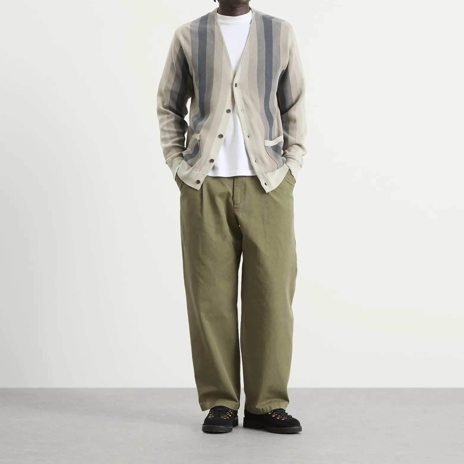 Beams Plus Multi Stripe Cardigan