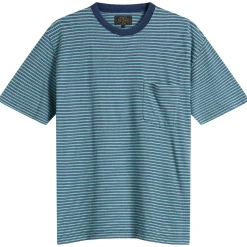 Beams Plus Multi Stripe Pocket T-Shirt
