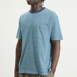 Beams Plus Multi Stripe Pocket T-Shirt