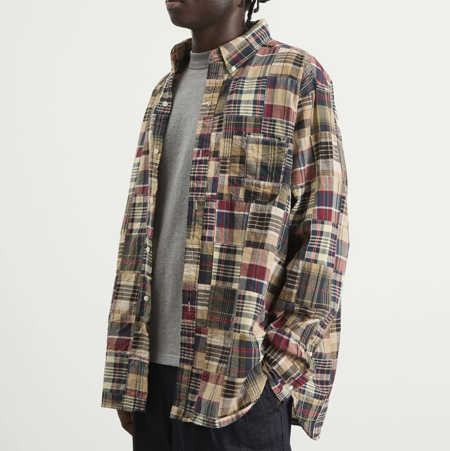 Beams Plus Patchwork Madras Shirt