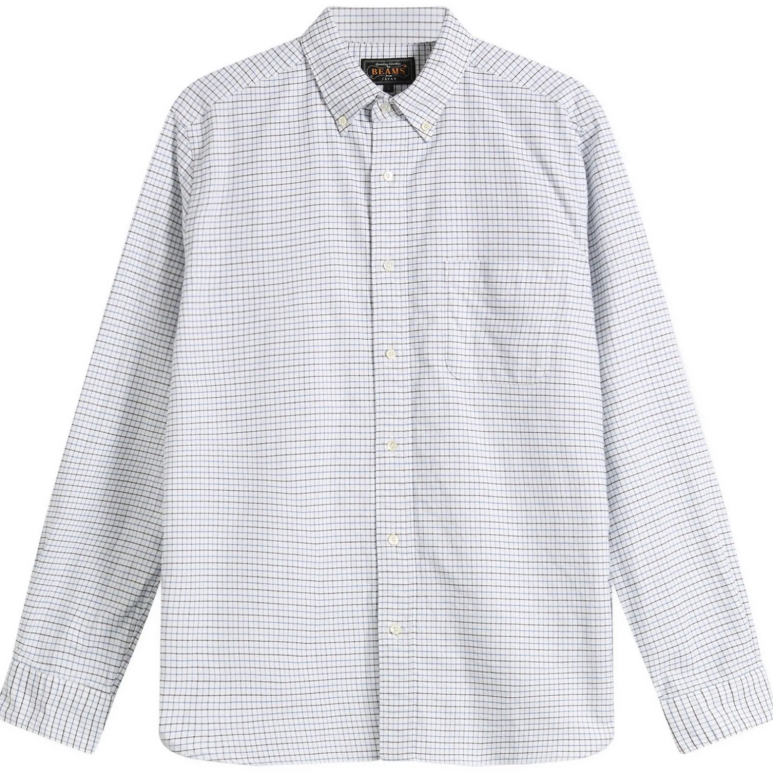 Beams Plus Tattersall Check Button Down Oxford Shirt