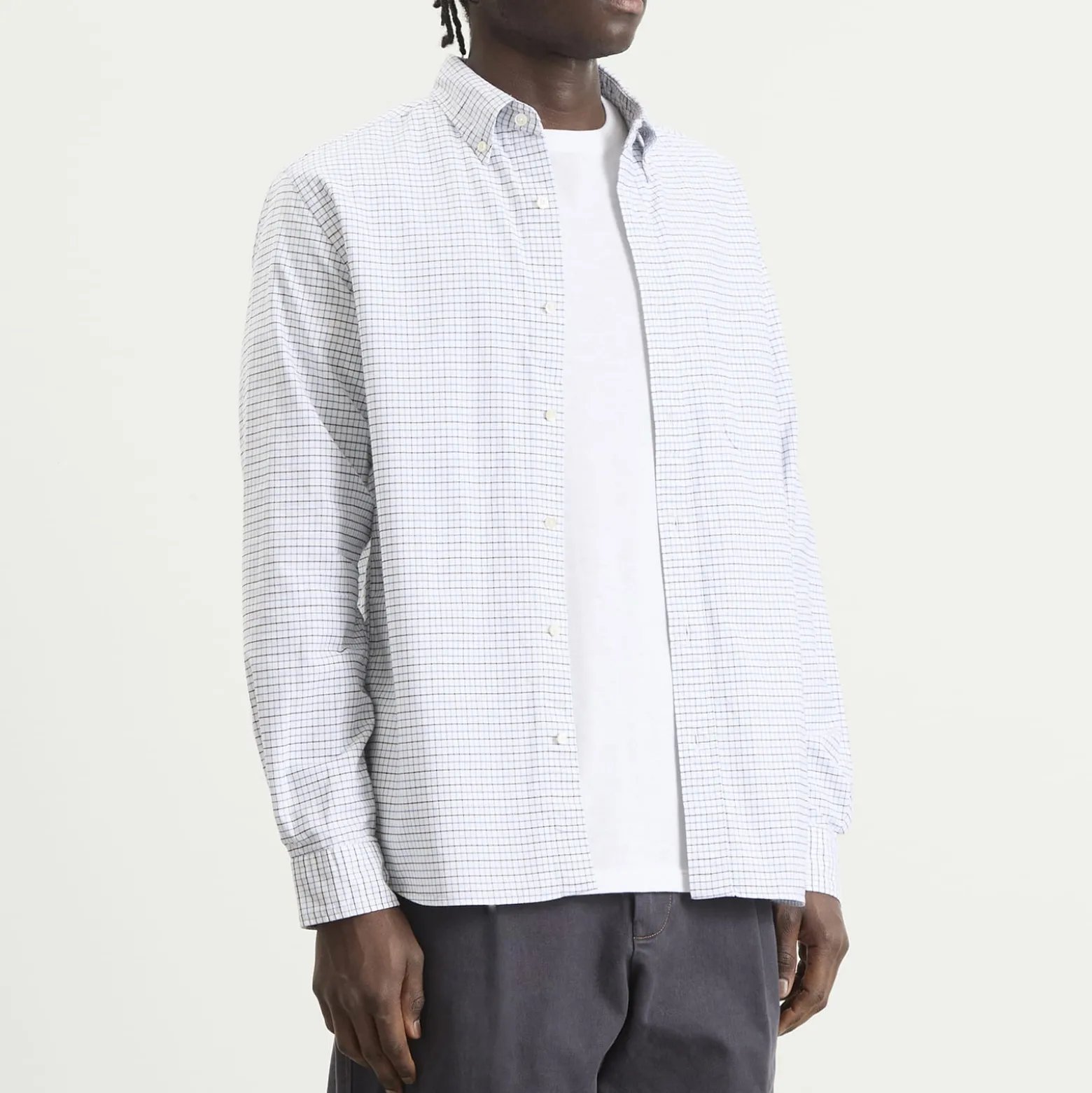 Beams Plus Tattersall Check Button Down Oxford Shirt
