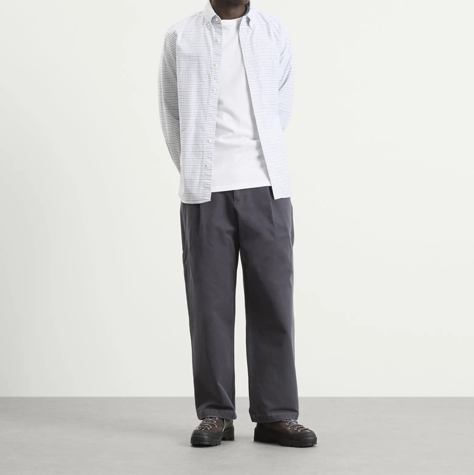 Beams Plus Tattersall Check Button Down Oxford Shirt