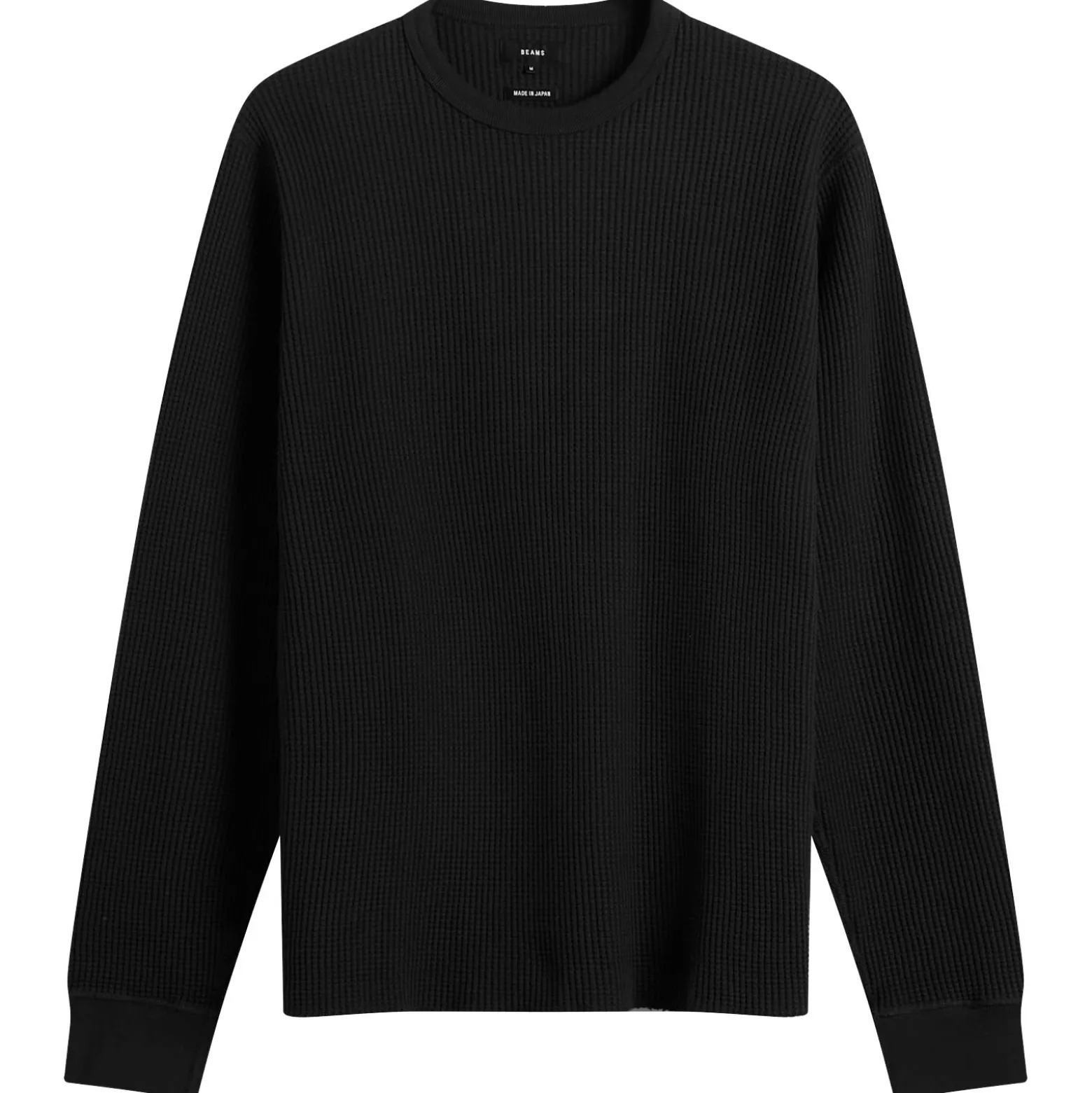 BEAMS Waffle Crew Neck Sweatshirt