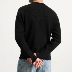 BEAMS Waffle Crew Neck Sweatshirt
