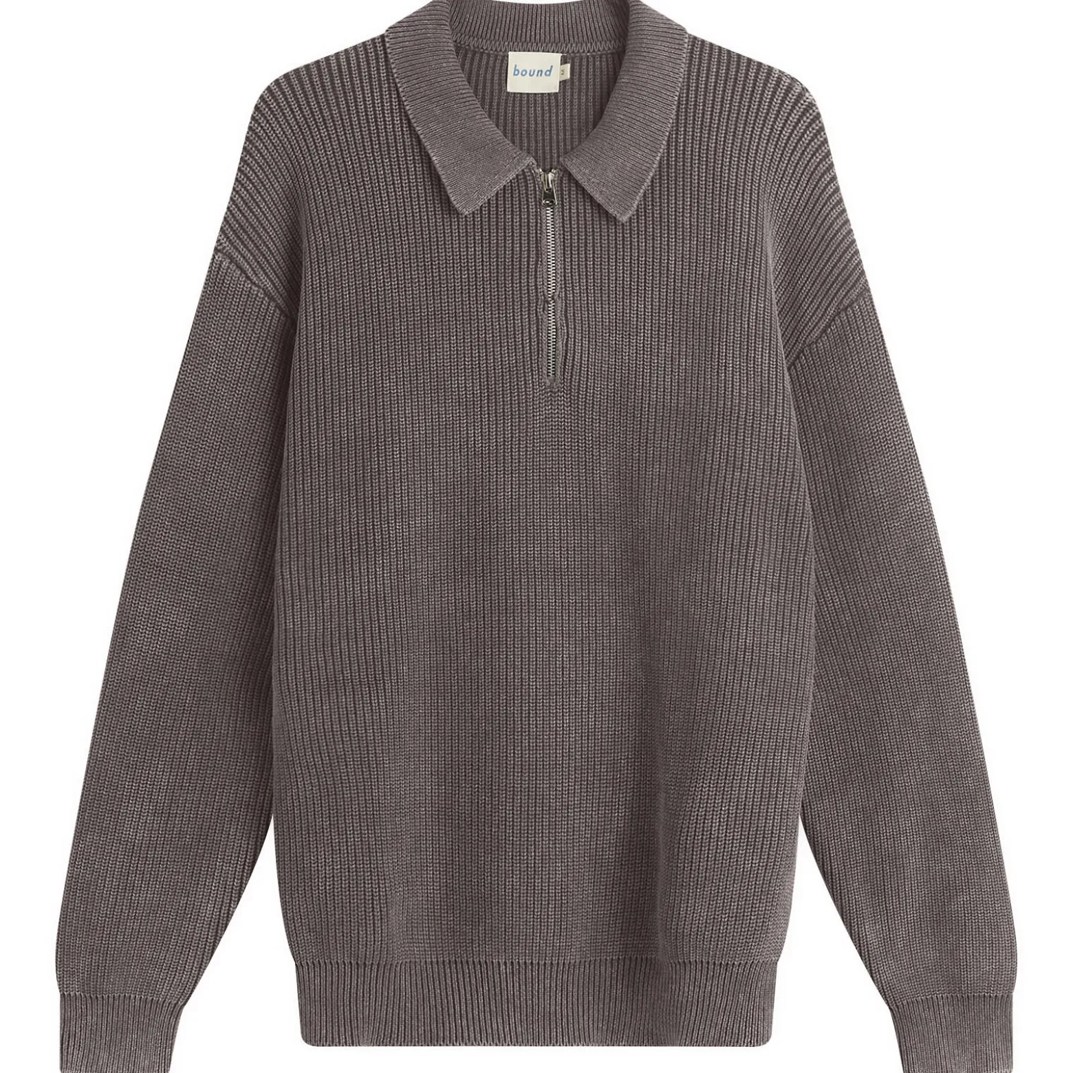 Bound Acid Wash Half Zip Pullover