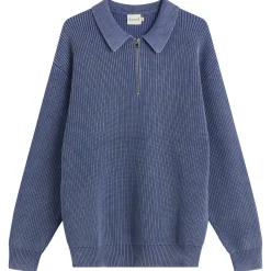 Bound Acid Wash Half Zip Pullover