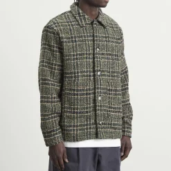 Bound Textured Woven Overshirt