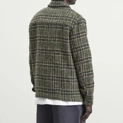 Bound Textured Woven Overshirt