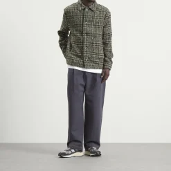 Bound Textured Woven Overshirt