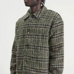 Bound Textured Woven Overshirt