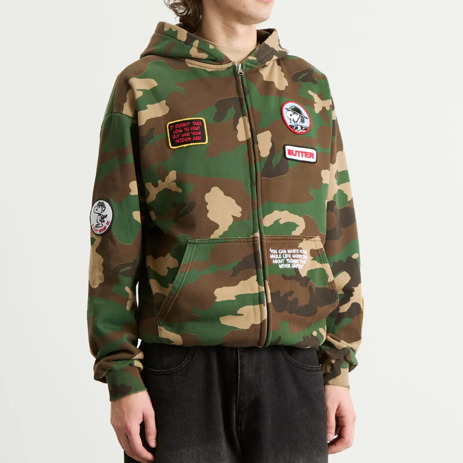 Butter Goods x Peanuts Patches Zip Hoodie
