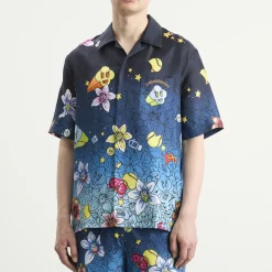 Casablanca Collage D’Icones Graphiques Cuban Collar Shirt