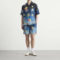 Casablanca Collage D’Icones Graphiques Cuban Collar Shirt