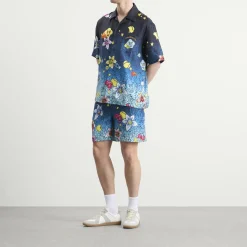 Casablanca Collage D’Icones Graphiques Silk Shorts