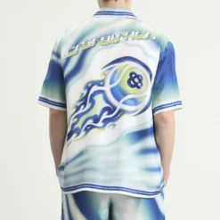 Casablanca Flaming Tennis Ball Cuban Collar Shirt