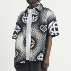 Casablanca Pearlescent Monogram Denim Shirt