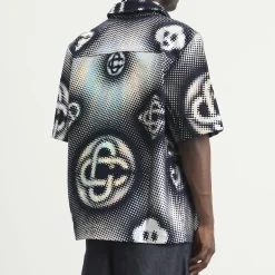 Casablanca Pearlescent Monogram Denim Shirt