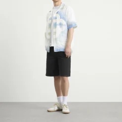 Casablanca Pills Cuban Collar Linen Short Sleeve Shirt