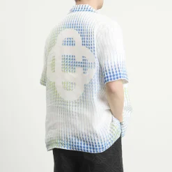 Casablanca Pills Cuban Collar Linen Short Sleeve Shirt