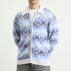 Casablanca Space Dye Monogram Zip Up